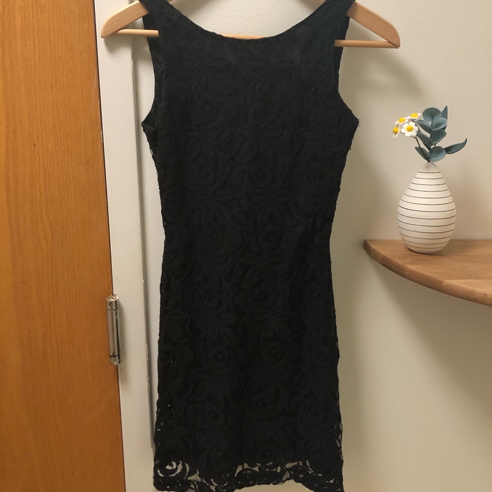 H&M Black Scoop Neck/Back Mini Dress